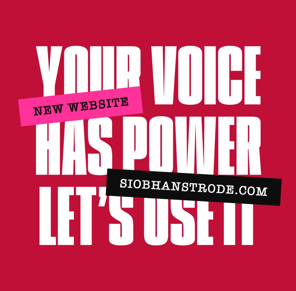Bold quote graphic for the launch of the Siobhan Strode's new personal branding.
